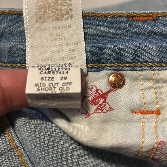 True Religion Mid Cut Off Women's Denim Shorts - Picture 6 of 9